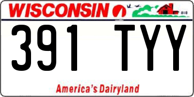 WI license plate 391TYY