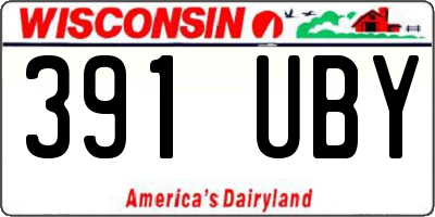 WI license plate 391UBY