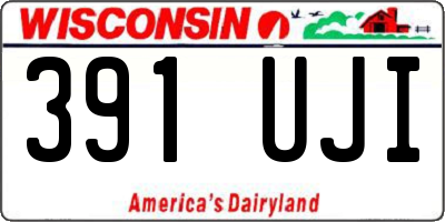 WI license plate 391UJI