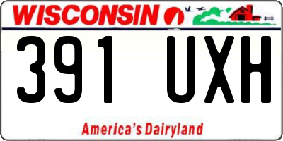 WI license plate 391UXH