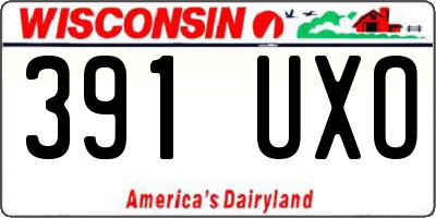 WI license plate 391UXO