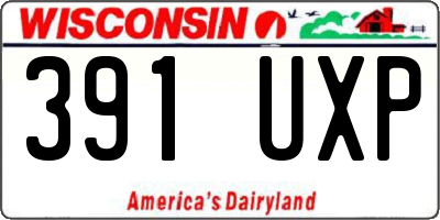 WI license plate 391UXP