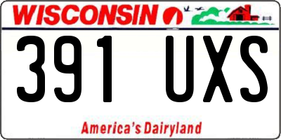 WI license plate 391UXS