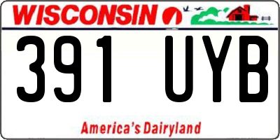 WI license plate 391UYB
