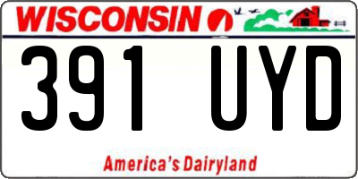 WI license plate 391UYD