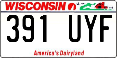 WI license plate 391UYF