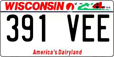 WI license plate 391VEE