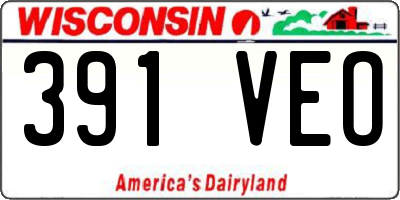 WI license plate 391VEO