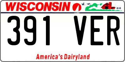 WI license plate 391VER