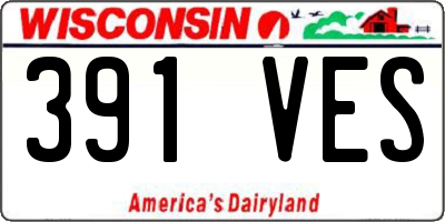 WI license plate 391VES