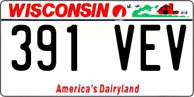 WI license plate 391VEV