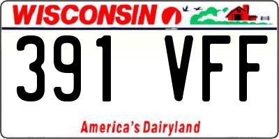 WI license plate 391VFF