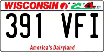 WI license plate 391VFI