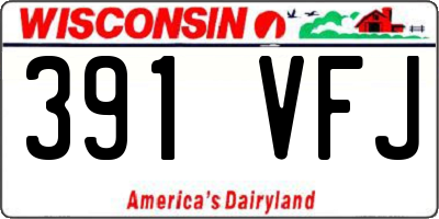 WI license plate 391VFJ