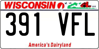 WI license plate 391VFL