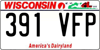 WI license plate 391VFP