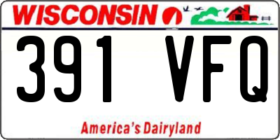 WI license plate 391VFQ