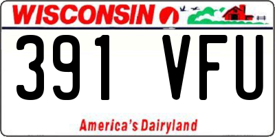 WI license plate 391VFU