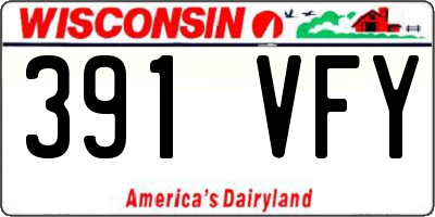 WI license plate 391VFY