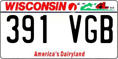 WI license plate 391VGB