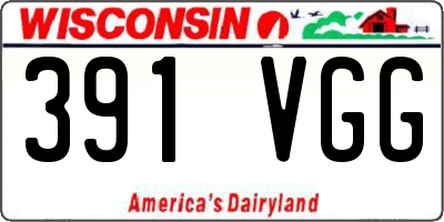WI license plate 391VGG
