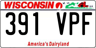 WI license plate 391VPF