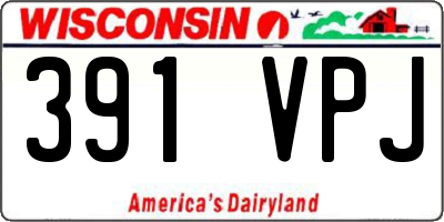 WI license plate 391VPJ