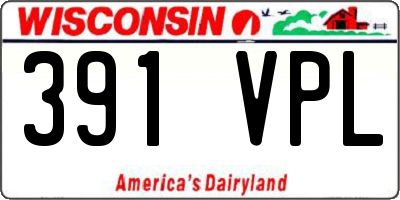 WI license plate 391VPL