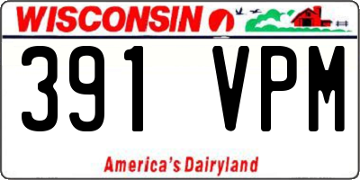 WI license plate 391VPM