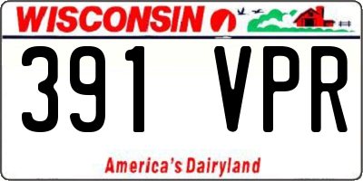WI license plate 391VPR