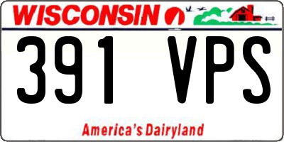 WI license plate 391VPS