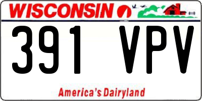 WI license plate 391VPV