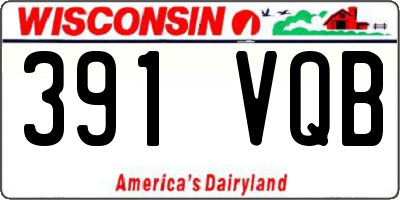 WI license plate 391VQB