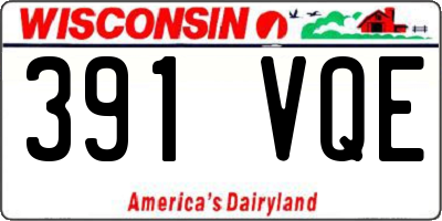 WI license plate 391VQE