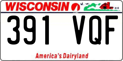 WI license plate 391VQF