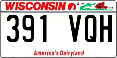 WI license plate 391VQH