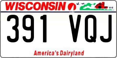 WI license plate 391VQJ