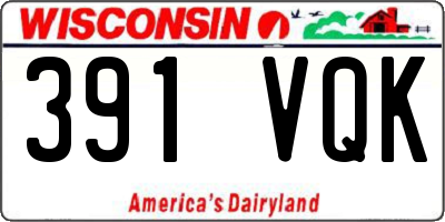 WI license plate 391VQK