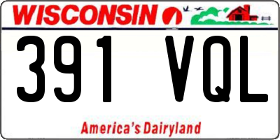 WI license plate 391VQL