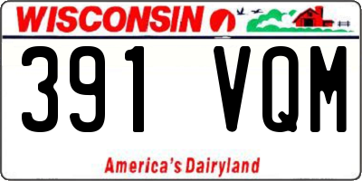 WI license plate 391VQM