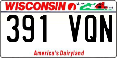 WI license plate 391VQN