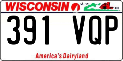 WI license plate 391VQP