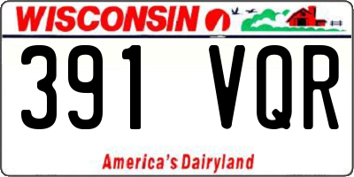WI license plate 391VQR
