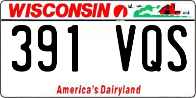 WI license plate 391VQS