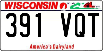 WI license plate 391VQT