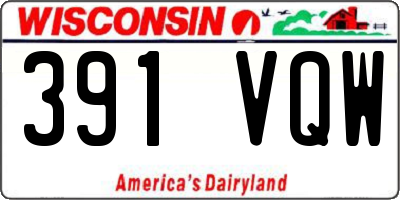 WI license plate 391VQW