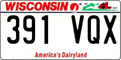 WI license plate 391VQX