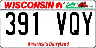 WI license plate 391VQY