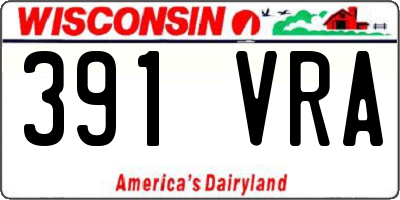 WI license plate 391VRA
