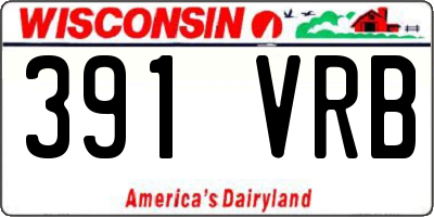 WI license plate 391VRB